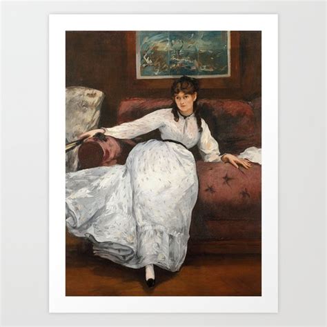 The Rest Portrait Of Berthe Morisot By Edouard Manet Art Print By