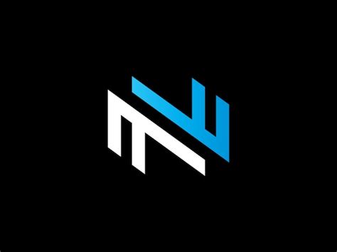 Premium Vector | A black and blue logo for a company called nv