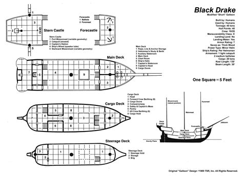 Pirate Ship Deck Plans