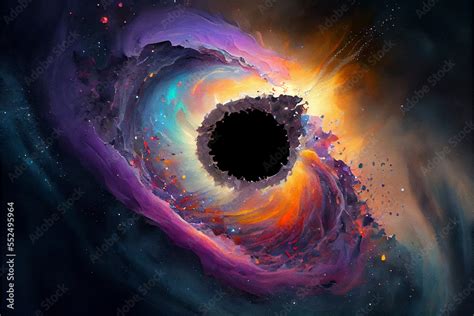 Black Hole Illustration - AI Art Stock Illustration | Adobe Stock