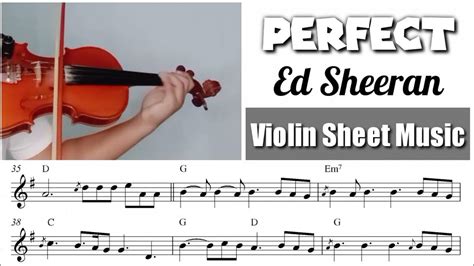 Free Sheet Perfect Ed Sheeran Violin Sheet Music Youtube