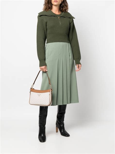 Michael Michael Kors Logo Monogram Shoulder Bag In Nude ModeSens