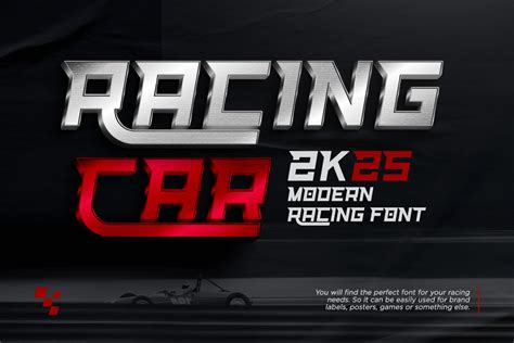 Racing Car Modern Racing Font - Font Kong