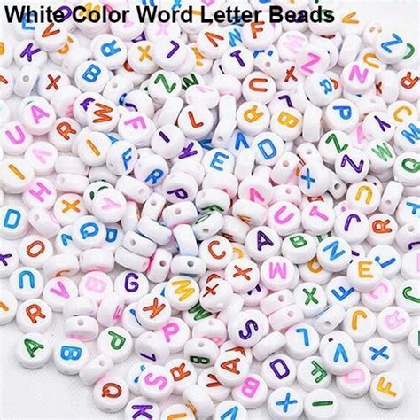 100 Pcs Spacer Acryl Kralen Kubus Alfabet Letter A Grandado