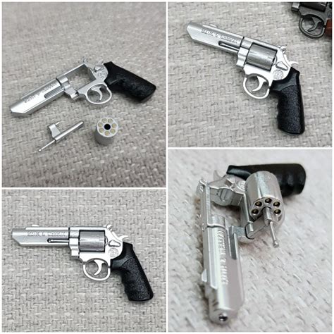 Silver Revolver Short Kitbash Diorama For Phicen TBLeague Hot Toys Weapon