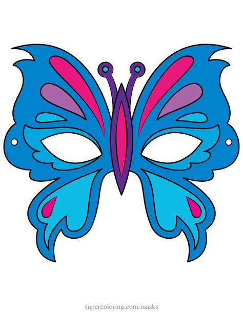 Butterfly Mask Template Download Printable PDF | Templateroller