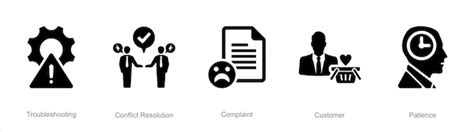 Premium Vector A Set Of 5 Customer Service Icons As Troubleshooting