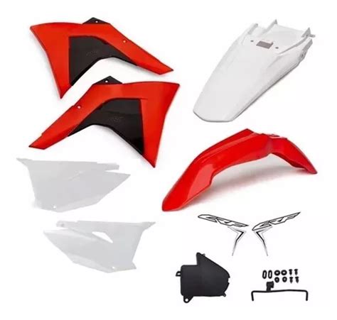 Kit Plastico Crf230 Amx Premium 19 Vermelho Branco Motocross