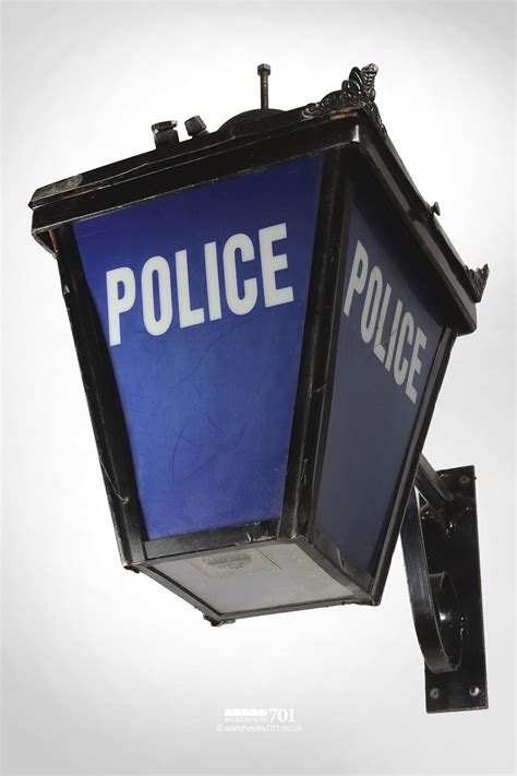 Salvaged Vintage Illuminated Police Sign with Bracket