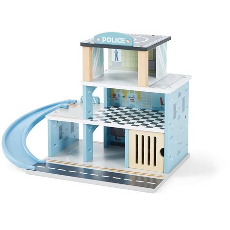 Toylife | Wooden Police Station Playset | Studio