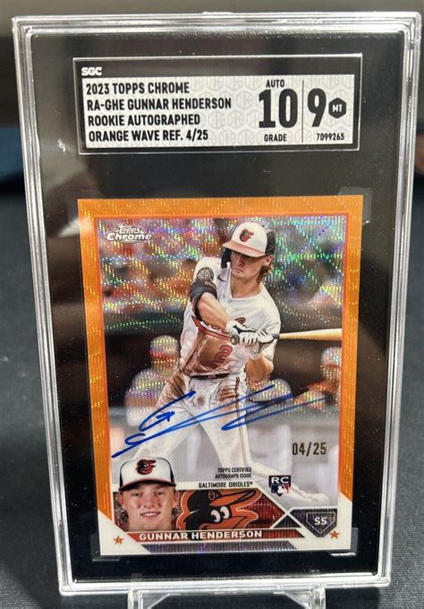 2023 Topps Chrome Rookie Autographs Orange Wave Refractor RA GHE