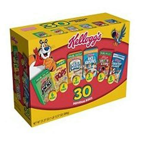 Kelloggs Cereal 30 Box Variety Pack 3273 Total Ounces