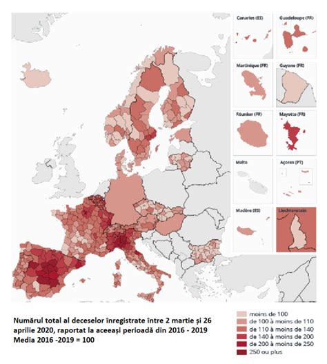 Mortalitatea a crescut semnificativ în Europa în martie și aprilie