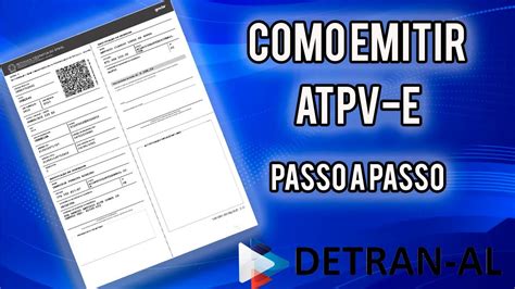 Como emitir ATPV E passo a passo Detran AL intenção de venda YouTube