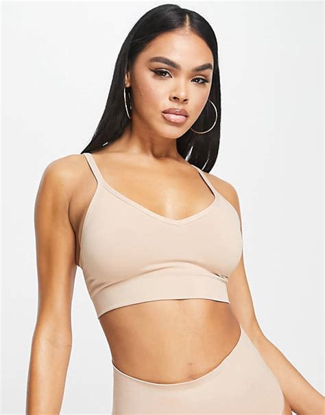 Spanx Seamless Contouring Longline Cami Bralette In Beige Asos