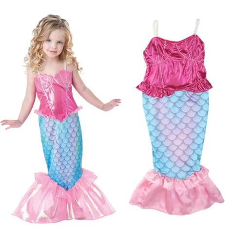 Bikini de cola de sirena para niñas traje de baño de fantasía traje de baño disfraz de pez de