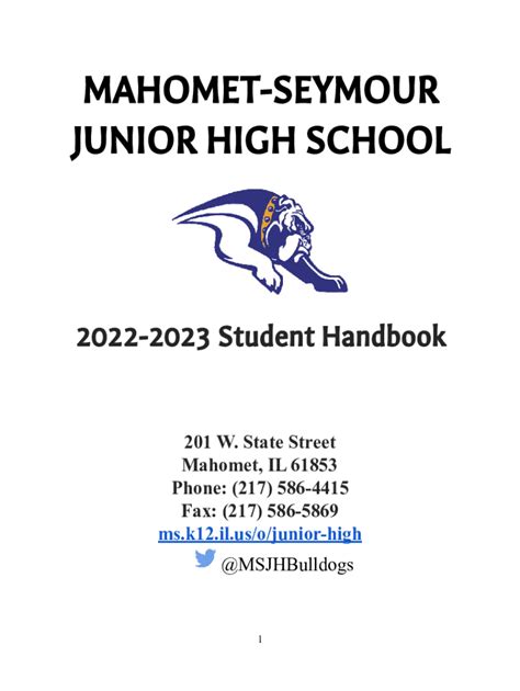 Fillable Online New District Websitemahomet Seymour Junior High Fax