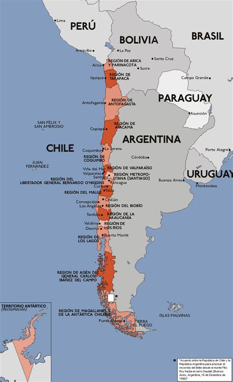 Mapa De Chile Mapa Físico Geográfico Político Turístico Y Temático