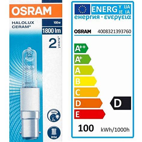 Osram Quarz Halogen Lampe B D W Clear Eco Halolux Ceram Von