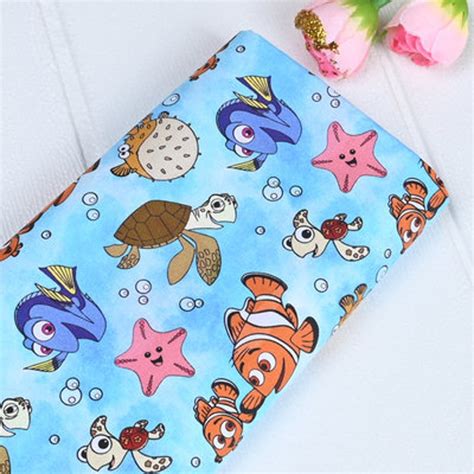 Finding Nemo Fabric Cartoon Character Fabric 100 Cotton Etsy