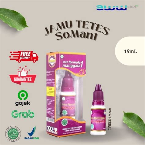 Jual Sozo Formula Manggata Jamu Tetes Herbal Soman 1 15 Ml Shopee