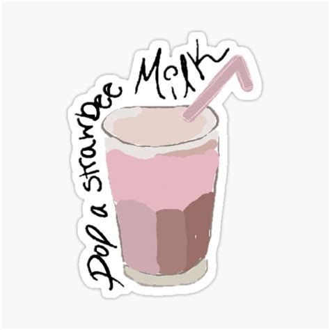 Pop A Strawbee Milk Sticker For Sale By Kaitlyn 223e4 Redbubble