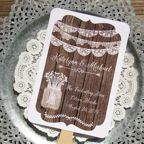 Country Wedding Fans Wedding Fans Rustic Wedding Favors - Etsy