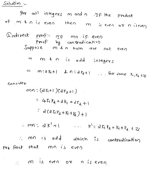 Solved How Do I Solve This Indirect Proof For All Integers M And