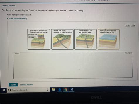 Solved Part B Ordering Of Geologic Events The Principles Chegg