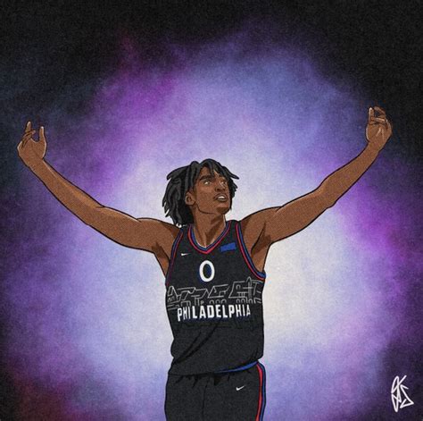 Tyrese Maxey 76ers City Edition Jersey Comic Art PRINT - Etsy