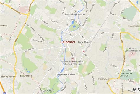 Map of Leicester