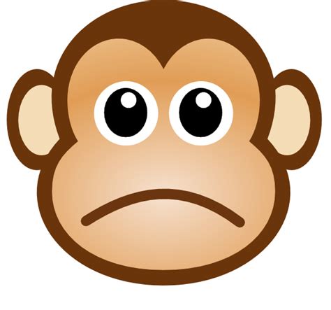 Sad Monkey Clip Art at Clker.com - vector clip art online, royalty free ...