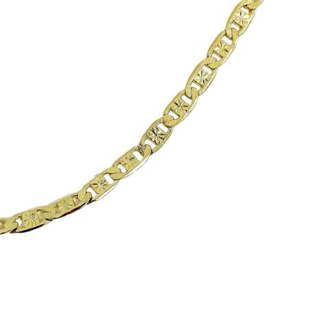 Collar Hombre Cadena Gucci Gruesa Oro Laminado 18k 7 Mm Dorado Largo