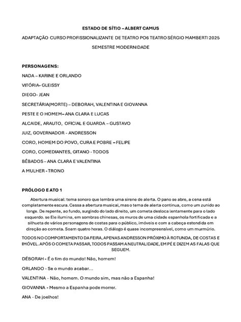 Estado De Sítio Exemplo - Estado de Sitio Atualizado para Próxima Aula | PDF