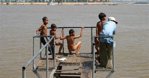 Cambodia Travels: Boys Swimming