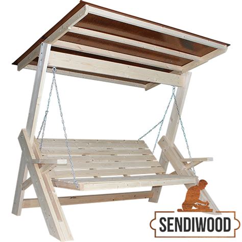 Деревянные садовые качели Сенди Л ПК8 в цвете Орех. Фабрика деревянных ...