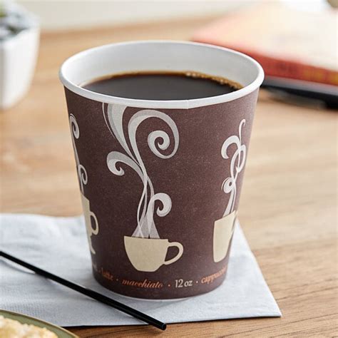 Dart DWTG ST ThermoGuard Oz Insulated Steam Print Paper Hot Cup Pack