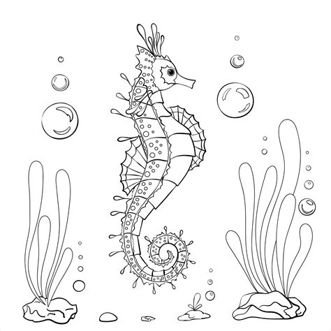 Realistic Sea Animal Coloring Pages