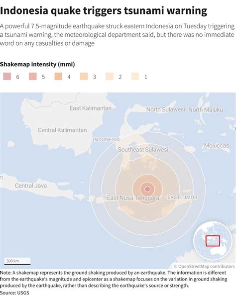 Snažan i plitak potres magnitude 7 4 pogodio je kod istočne Indonezije