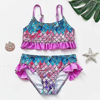 y Jenter Badedrakt Høy kvalitet Jenter Badetøy To stykker Kids Bikini Sett Biquini