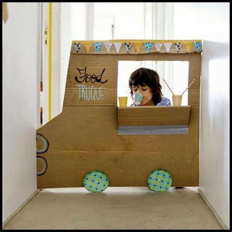 Cardboard Play Food Truck Diy For Kids Food Truck Christmas Diy Food