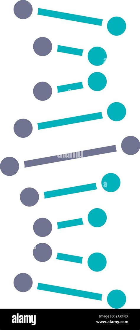 Dna Helix Violet And Turquoise Color Icon Connected Dots Lines