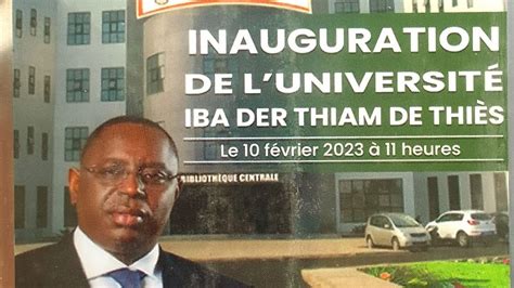 Inauguration De Universit Iba Der Thiam De Thies Youtube