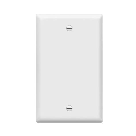 ENERLITES Blank Cover Wall Plate Gloss Finish Standard Size 1 Gang