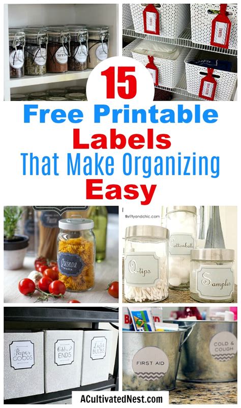 15 Free Printable Labels For Organizing- A Cultivated Nest