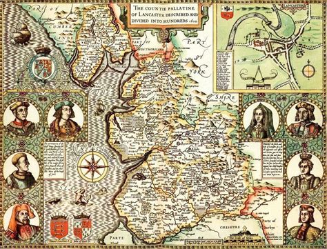 Lancashire Historical Map 1000 Piece Jigsaw Puzzle (1610) - John Speed ...