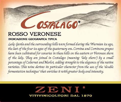 Zeni Costalago Rosso Veronese 2019 | Wine.com