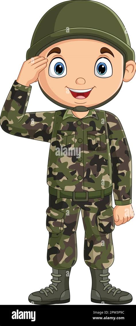 Sergeant Soldier Salute Cartoon