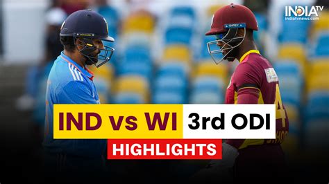 Ind V Wi 3rd Odi Live Score Updates India Win By 200 Runs Seal The