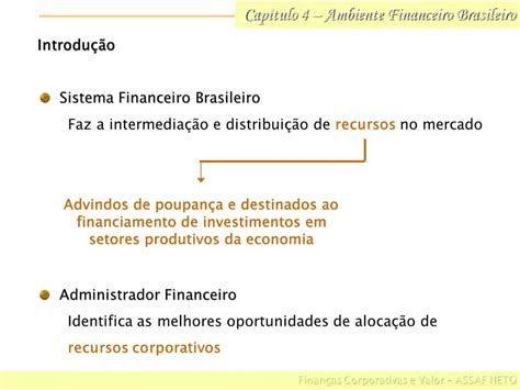 Ppt Sistema Financeiro Brasileiro Faz A Intermedia O E Distribui O De